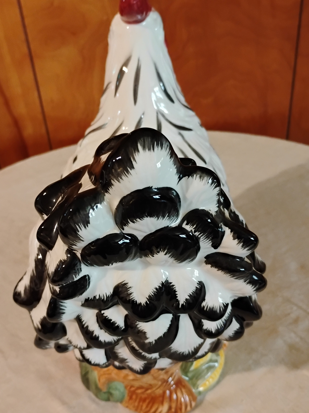 GKRO Large Collectible Rooster Cookie Jar - White and Black Vintage - Picture 5 of 10